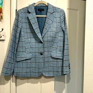Tailored, Blue Plaid, Women’s Blazer Size 12